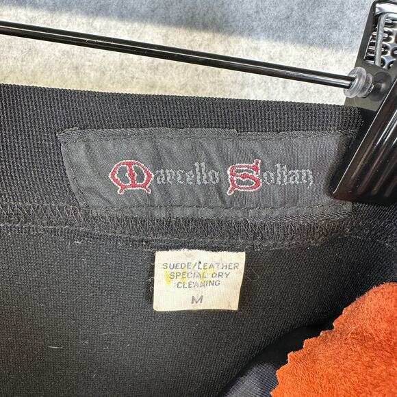 Marcello Soltan Skirt Womens Size M Multicolor Colorblock Suede Leather Back Zip - Picture 8 of 12